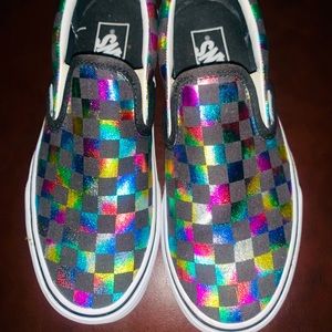 EUC Woman MULTICOLORED VANS Size 7 and Men 5.5 needs a little cleaning that all